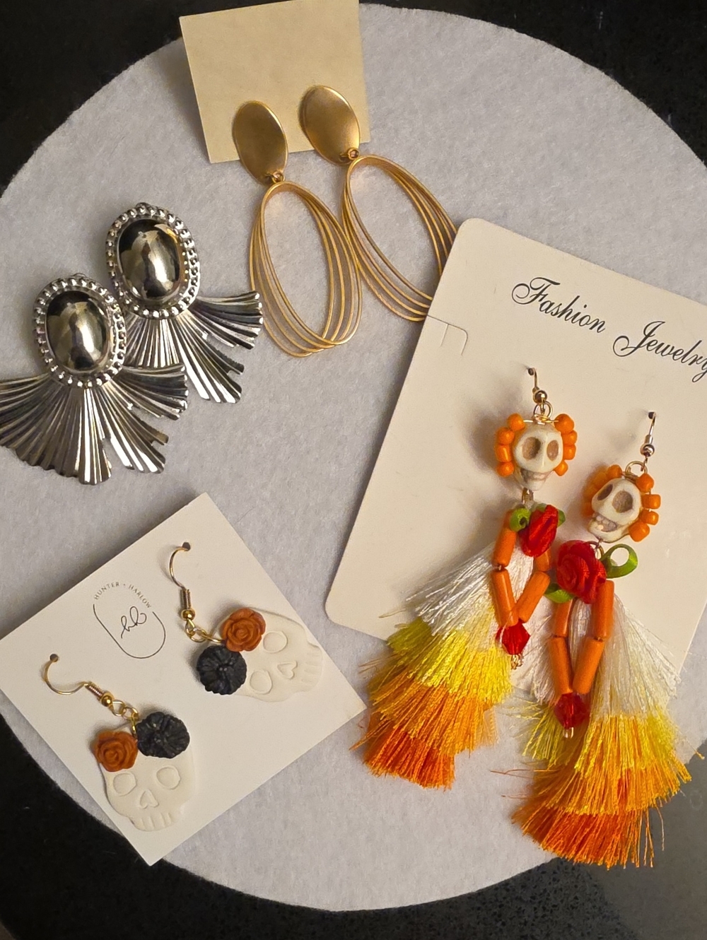 Fashion Jewelry Multi-Style Earrings Set with Gold and Silver Accents
